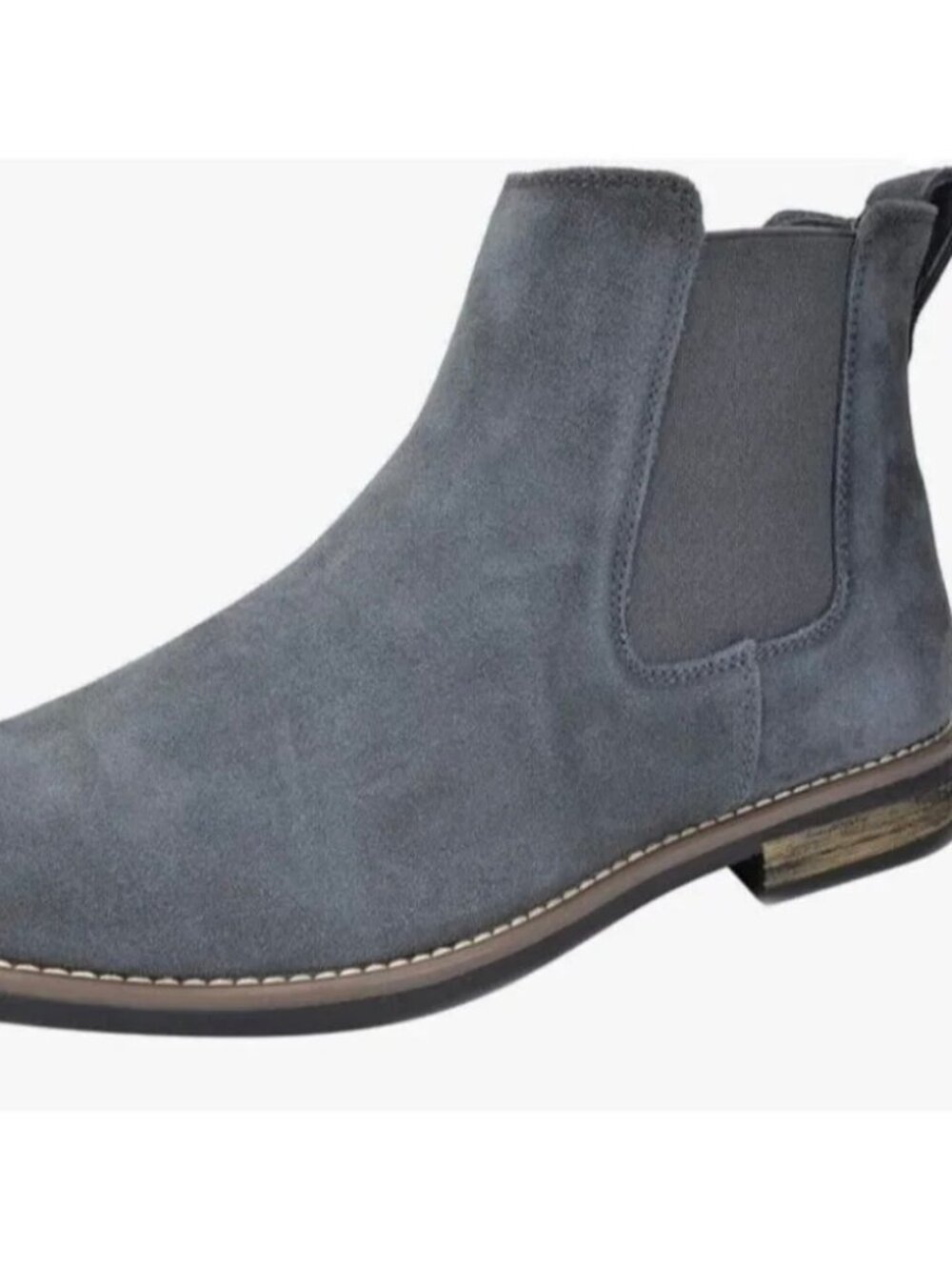 New Men's Chelsea Ankle Boots Suede Leather Gray Sz 13